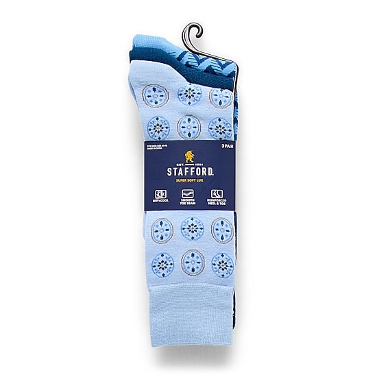 Stafford Mens 3 Pair Crew Socks