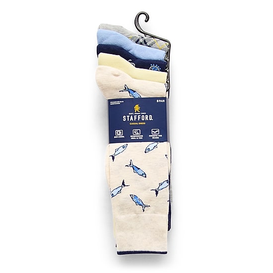 Stafford Casual Dress Mens 5 Pair Crew Socks
