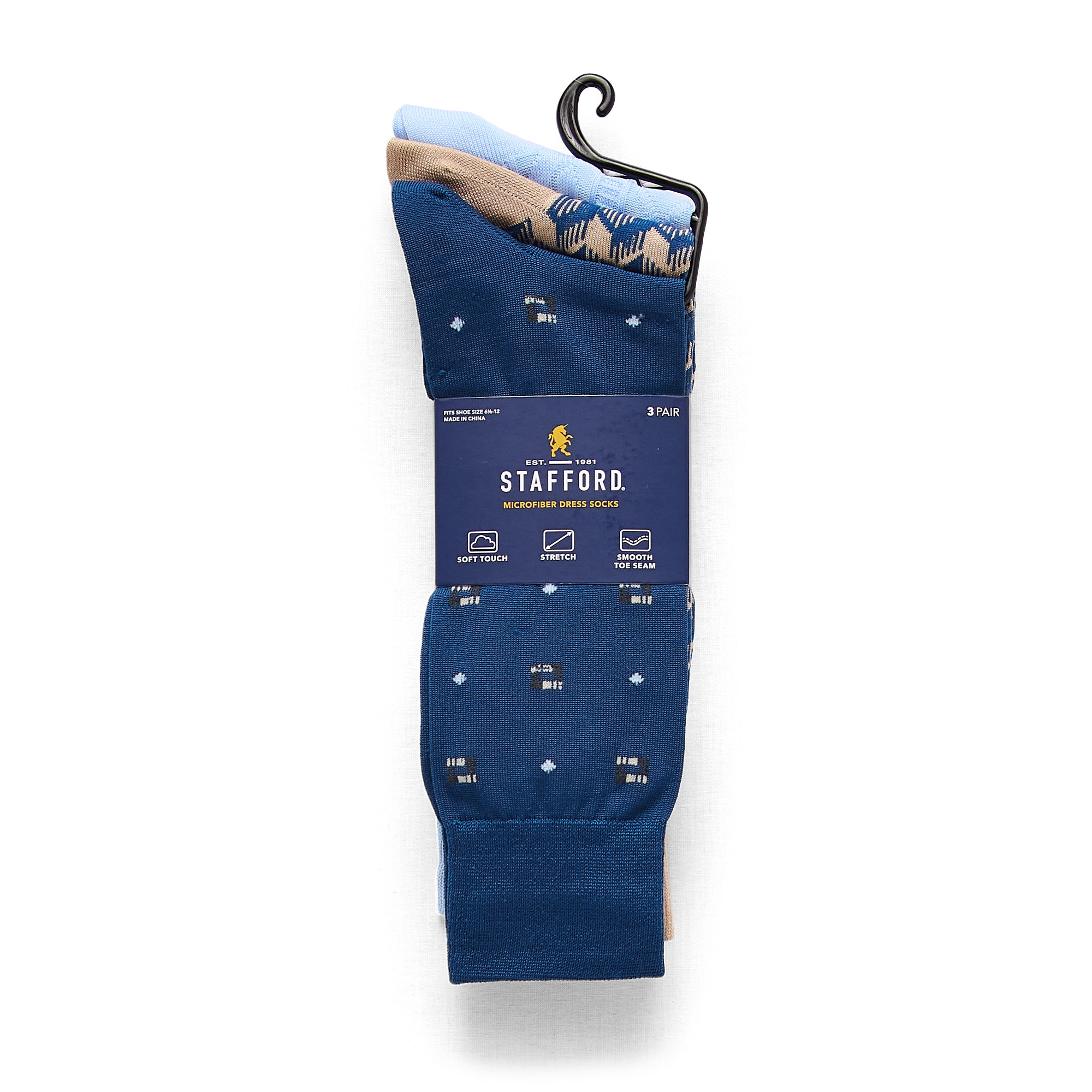 Stafford Mens 3 Pair Crew Socks