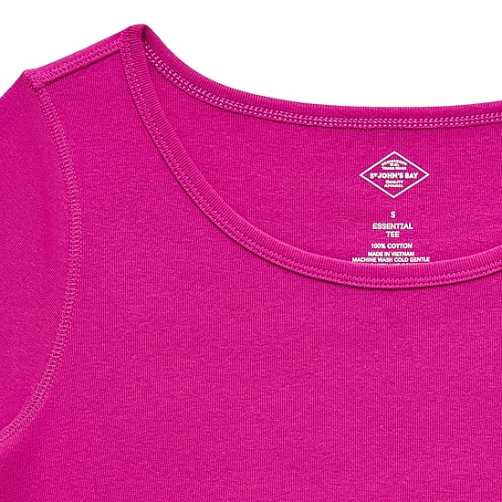 St. John's Bay Womens Easy-on + Easy-off Crew Neck Long Sleeve Adaptive T-Shirt