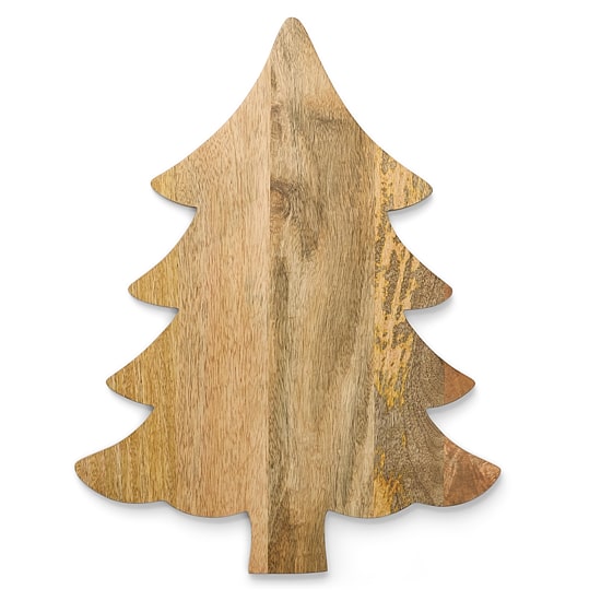 North Pole Trading Co. Christmas Tree Wood Serve Board