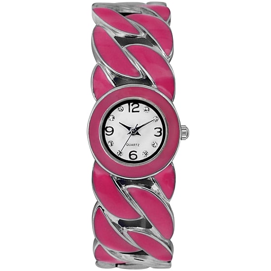 Womens Colorful Twist Bangle Watch