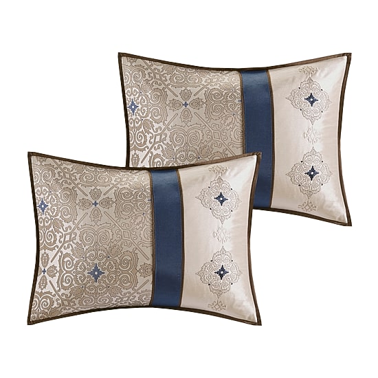 Madison Park Essentials Parker Jacquard Embroidered 24-pc. Complete Bedding Set with Sheets and Window Treatments