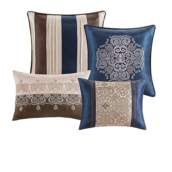 Madison Park Essentials Parker Jacquard Embroidered 24-pc. Complete Bedding Set with Sheets and Window Treatments
