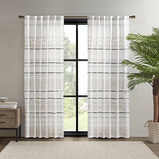 INK+IVY Nea 50"W X 84"L Rod Pocket Light-Filtering Single Curtain Panel
