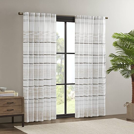 INK+IVY Nea 50"W X 84"L Rod Pocket Light-Filtering Single Curtain Panel