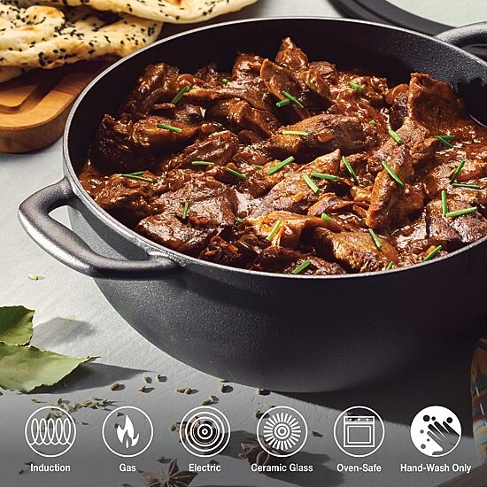 Tramontina Pre-Seasoned Cast Iron 3.9-qt. Kadai