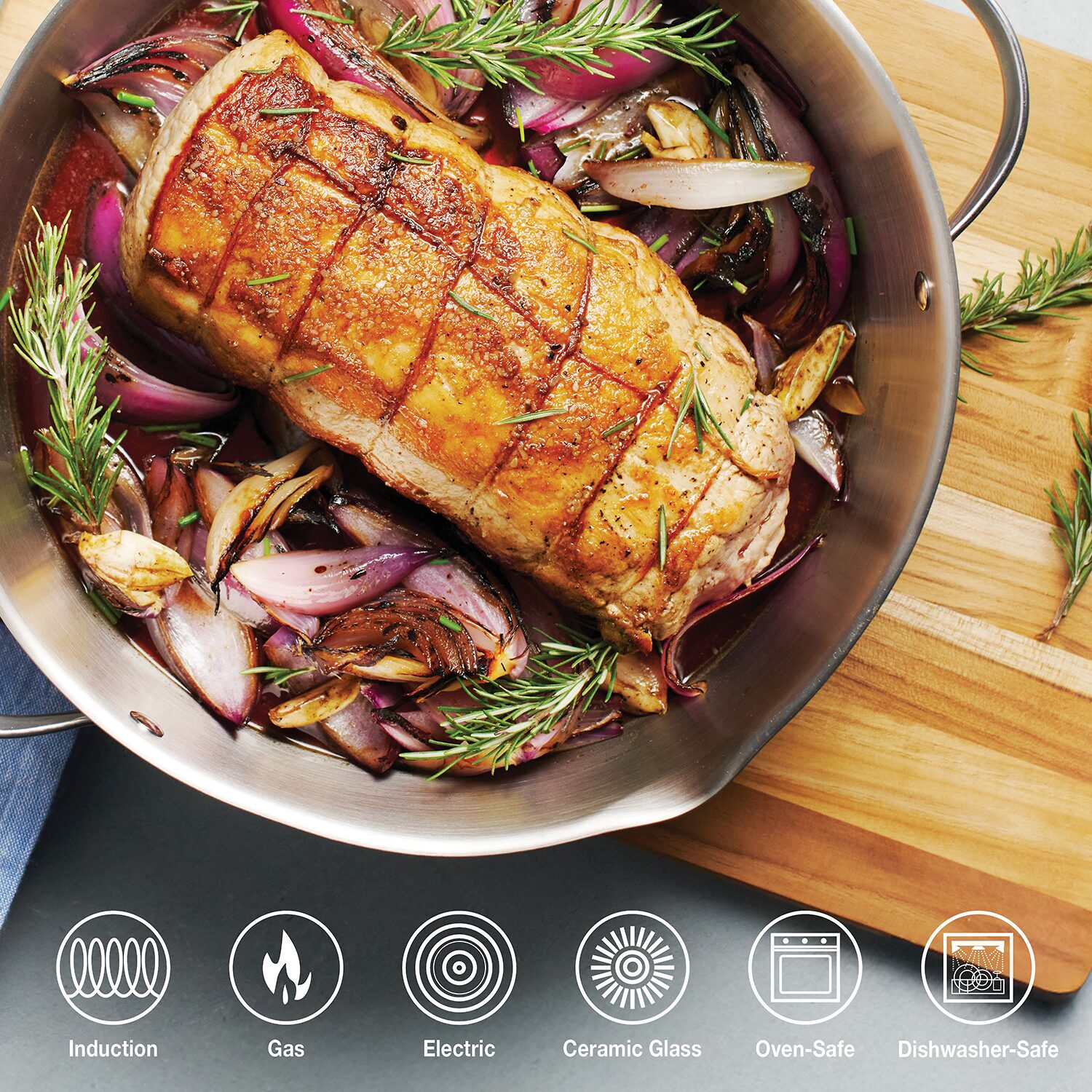 Tramontina Stainless Steel 6-qt. Braising Pan