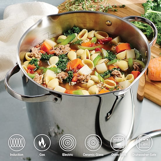 Tramontina Tempo Tri-Ply Stainless Steel 8-qt. Stockpot