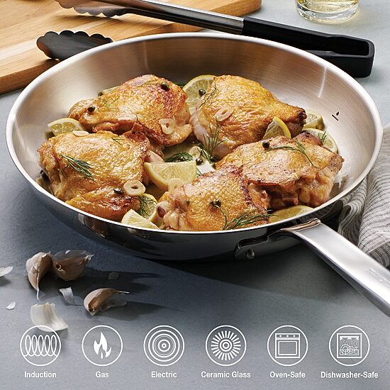 Tramontina Tempo Tri-Ply Stainless Steel 10-pc. Cookware Set
