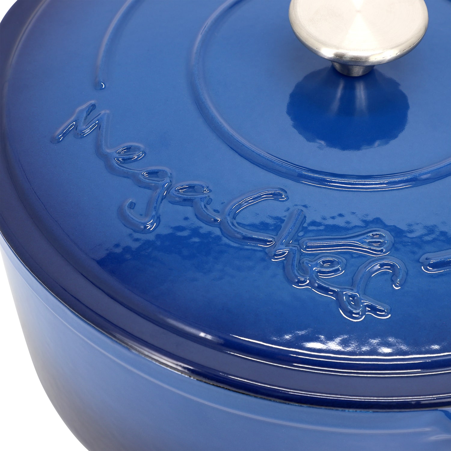 MegaChef Enameled Cast Iron 6.35-qt. Round Dutch Oven