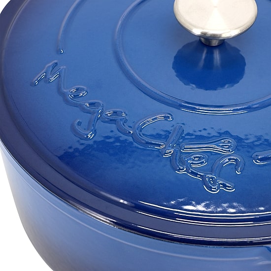MegaChef Enameled Cast Iron 6.35-qt. Round Dutch Oven