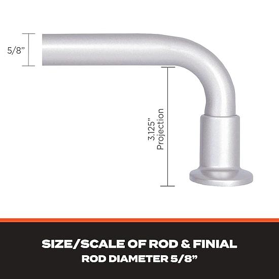 Sun Zero Blackout Wrap Around 5/8 IN Adjustable Curtain Rod