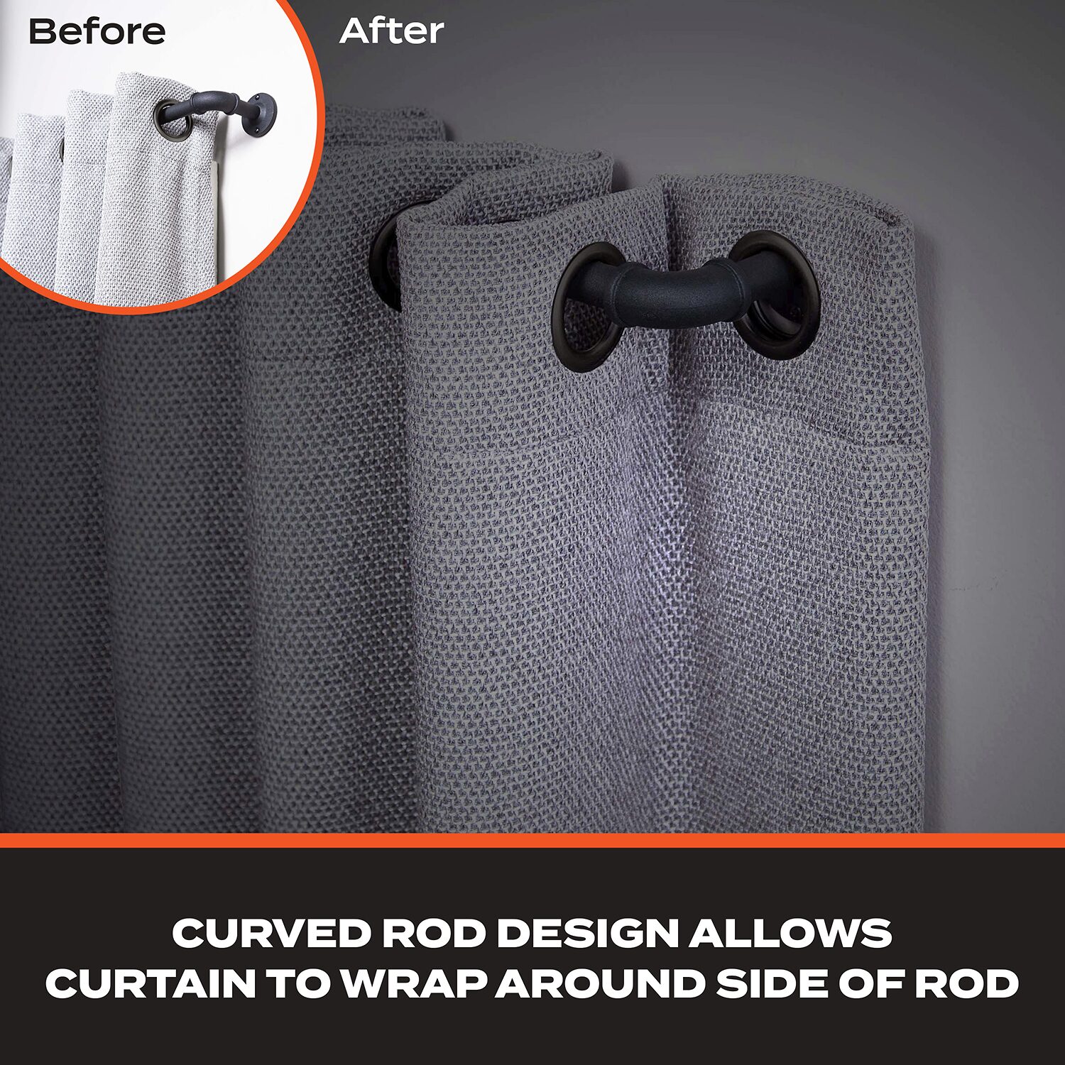 Sun Zero Room Darkening Bronn Industrial 3/4 Curtain Rod