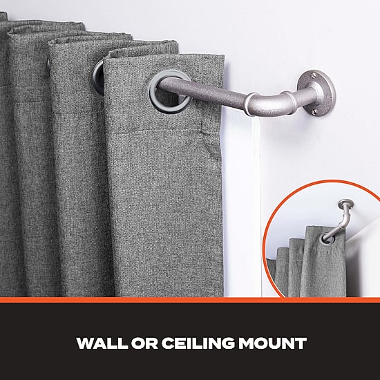 Sun Zero Room Darkening Bronn Industrial 3/4 IN Curtain Rod