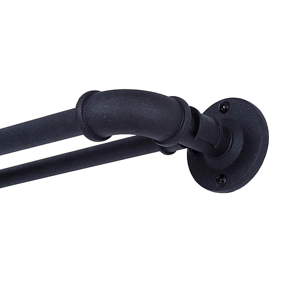 Sun Zero Room Darkening Bronn Industrial 3/4 IN Double Curtain Rod