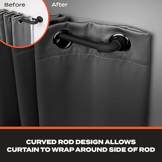 Sun Zero Room Darkening Bronn Industrial 3/4 IN Double Curtain Rod