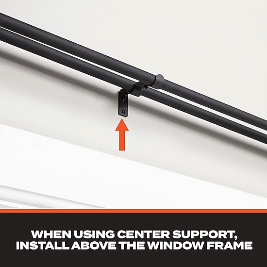 Sun Zero Room Darkening Bronn Industrial 3/4 IN Double Curtain Rod