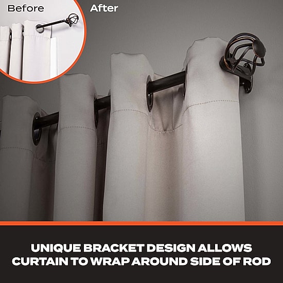 Sun Zero Room Darkening Cage 3/4 IN Curtain Rod