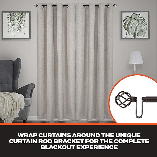 Sun Zero Room Darkening Cage 3/4 IN Curtain Rod