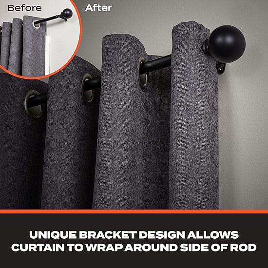 Sun Zero Room Darkening Philip 3/4 IN Curtain Rod
