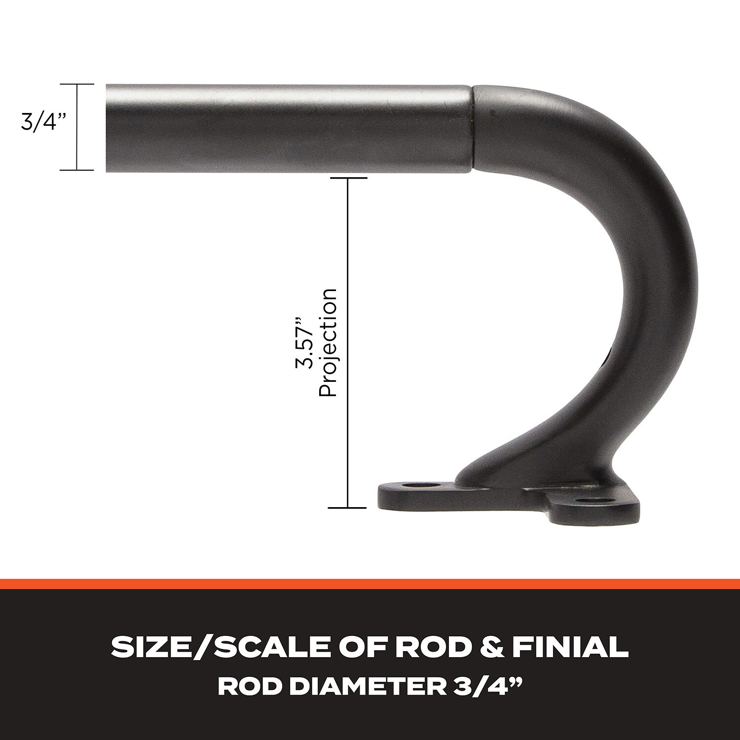 Sun Zero Wrap Around 3/4 Adjustable Curtain Rod