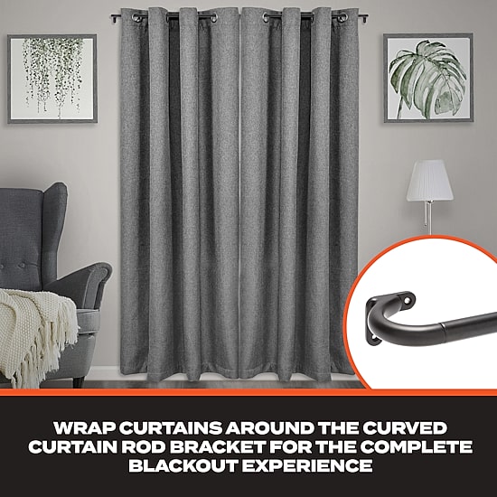 Sun Zero Wrap Around 3/4 IN Adjustable Curtain Rod