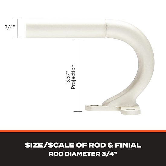 Sun Zero Wrap Around 3/4 IN Adjustable Curtain Rod