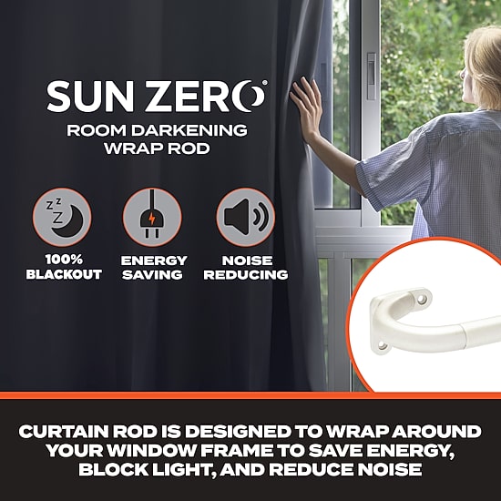 Sun Zero Wrap Around 3/4 IN Adjustable Curtain Rod