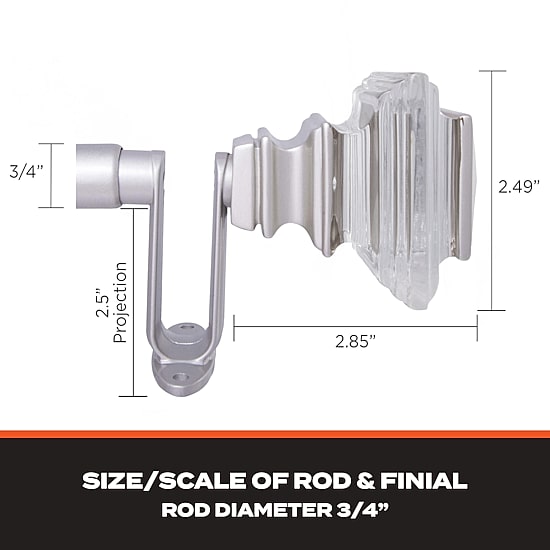 Sun Zero Faith 3/4 IN Adjustable Curtain Rod