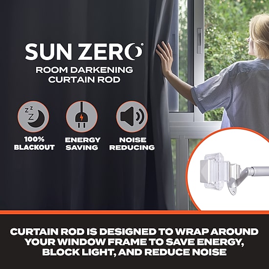 Sun Zero Faith 3/4 IN Adjustable Curtain Rod