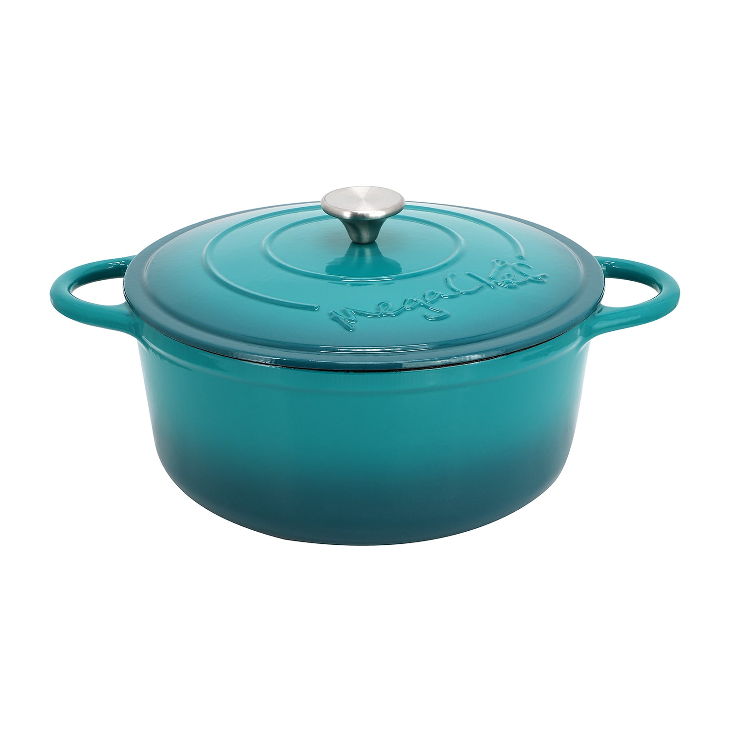MegaChef Round Enameled Cast Iron 6 1/4 Qt Cast Iron Dutch Oven