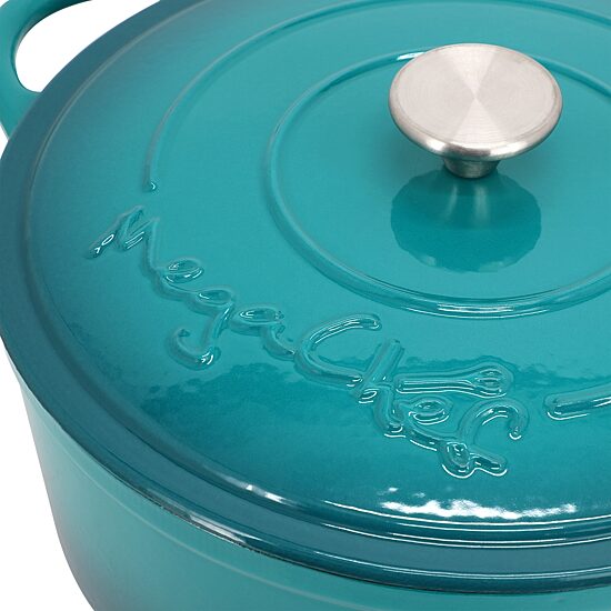 MegaChef Round Enameled Cast Iron 6 1/4 Qt Cast Iron Dutch Oven