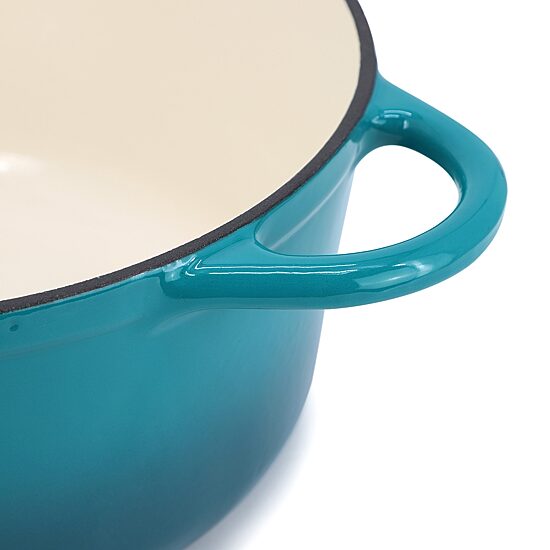 MegaChef Round Enameled Cast Iron 6 1/4 Qt Cast Iron Dutch Oven