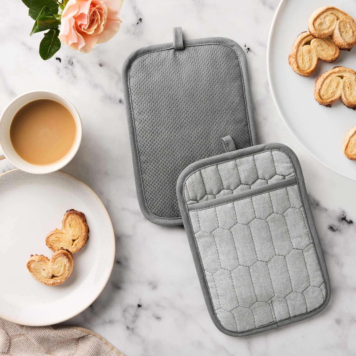 Martha Stewart Honeycomb Quilted 2-pc. Pot Holder Set