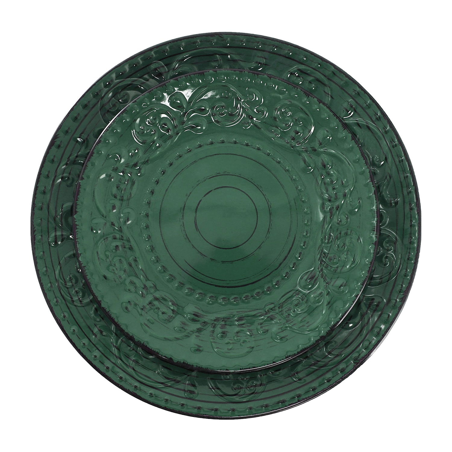Elama Malibu Sea Glass Dg 16-pc. Stoneware Dinnerware Set