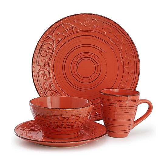 Elama Malibu Jasper 16-pc. Stoneware Dinnerware Set