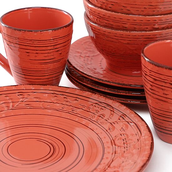 Elama Malibu Jasper 16-pc. Stoneware Dinnerware Set