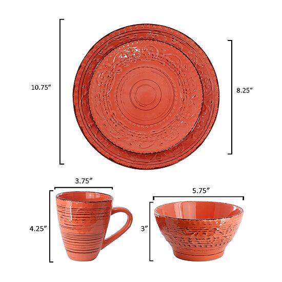 Elama Malibu Jasper 16-pc. Stoneware Dinnerware Set