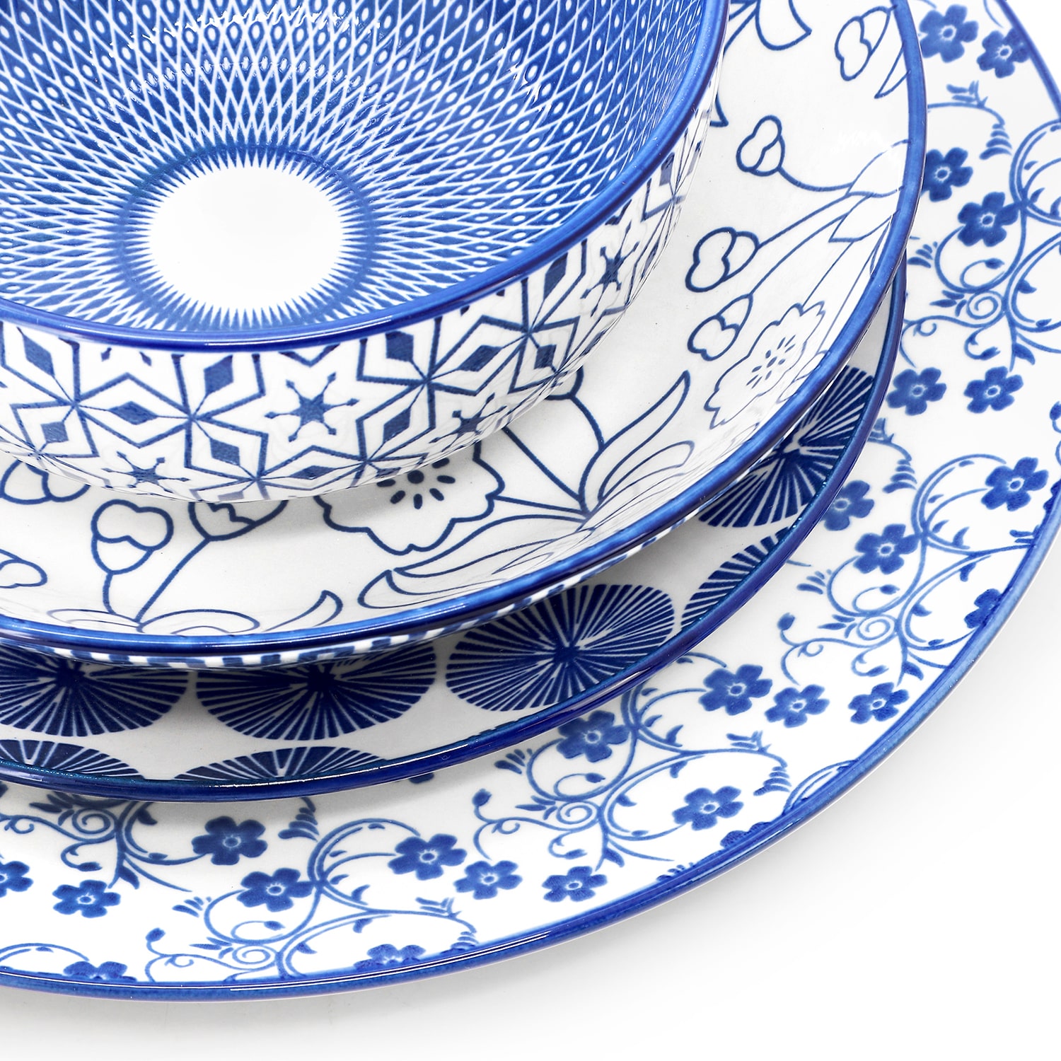 Elama Aurora 16 Piece 16-pc. Porcelain Dinnerware Set