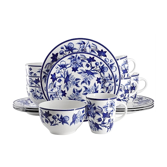 Elama Cattleya 16-pc. Porcelain Dinnerware Set