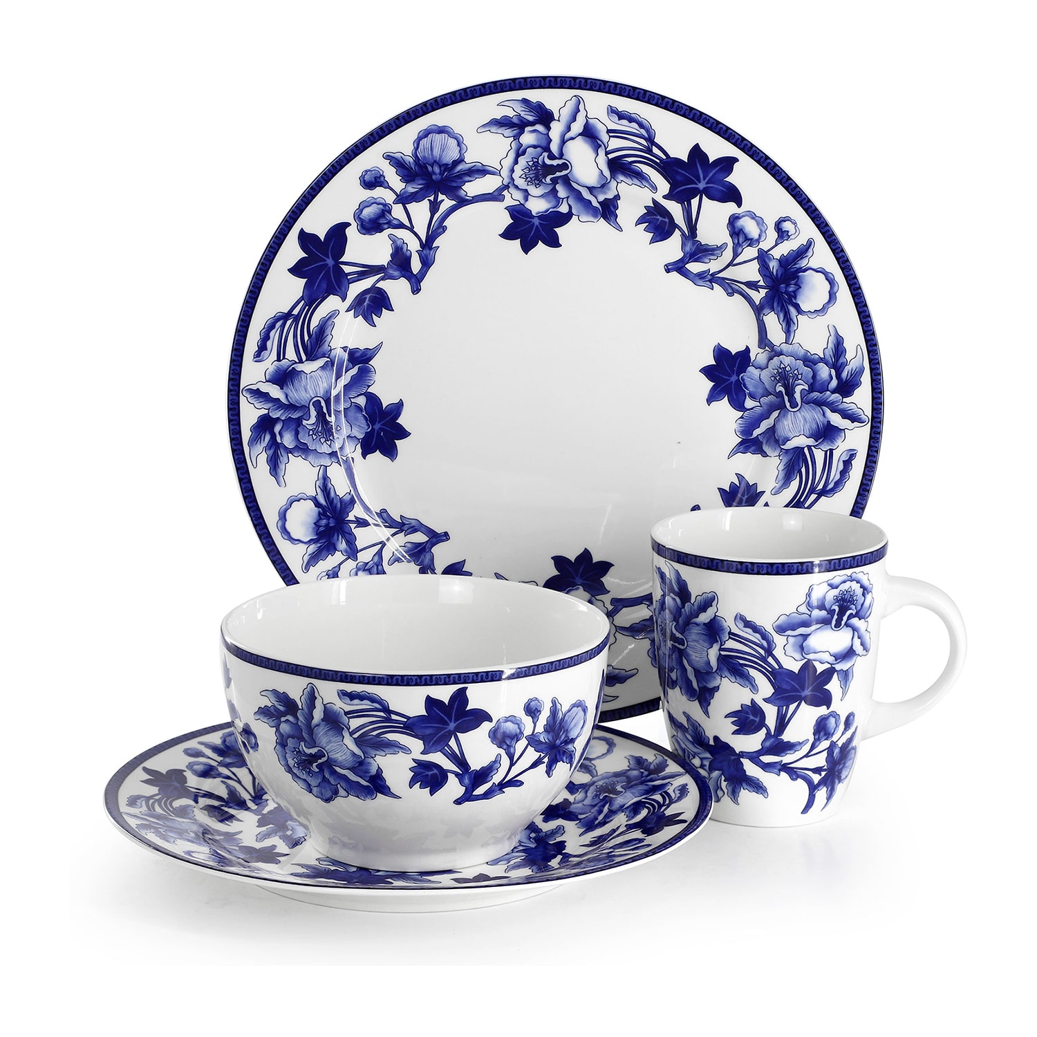 Elama Cattleya 16-pc. Porcelain Dinnerware Set