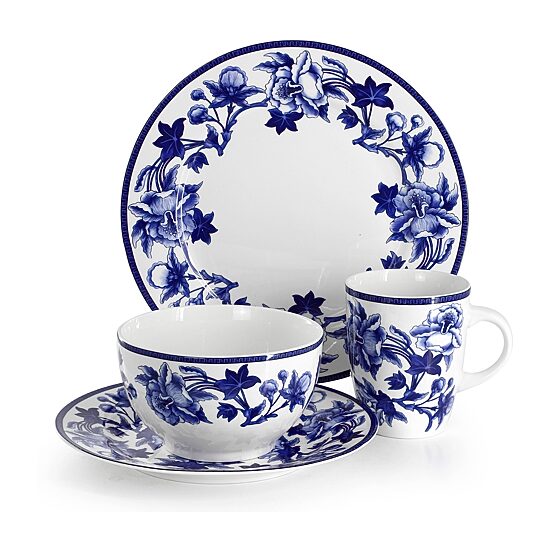 Elama Cattleya 16-pc. Porcelain Dinnerware Set