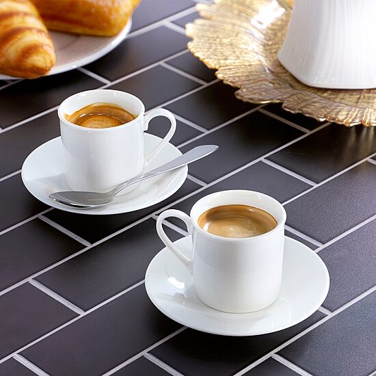 Elama Aspin 12 Piece 2.5 Ounce 12-pc. Cup & Saucer Set