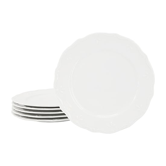 Elama Henryi 8.75 Inch 6-pc. Porcelain Salad Plate