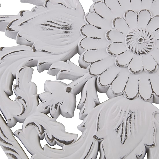 Madison Park Botanical Distressed Carved Wood 2-pc. Wall Art Set