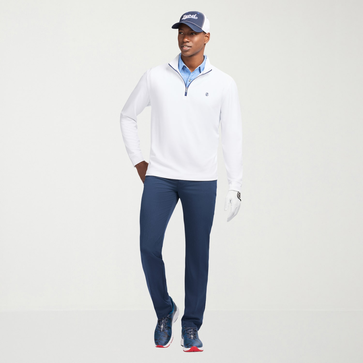 IZOD Swingflex 5 Pocket Dobby Mens Classic Fit Flat Front Pant
