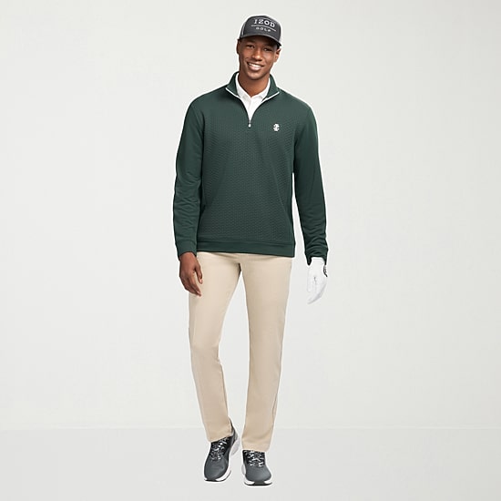 IZOD Swingflex 5 Pocket Dobby Mens Classic Fit Flat Front Pant