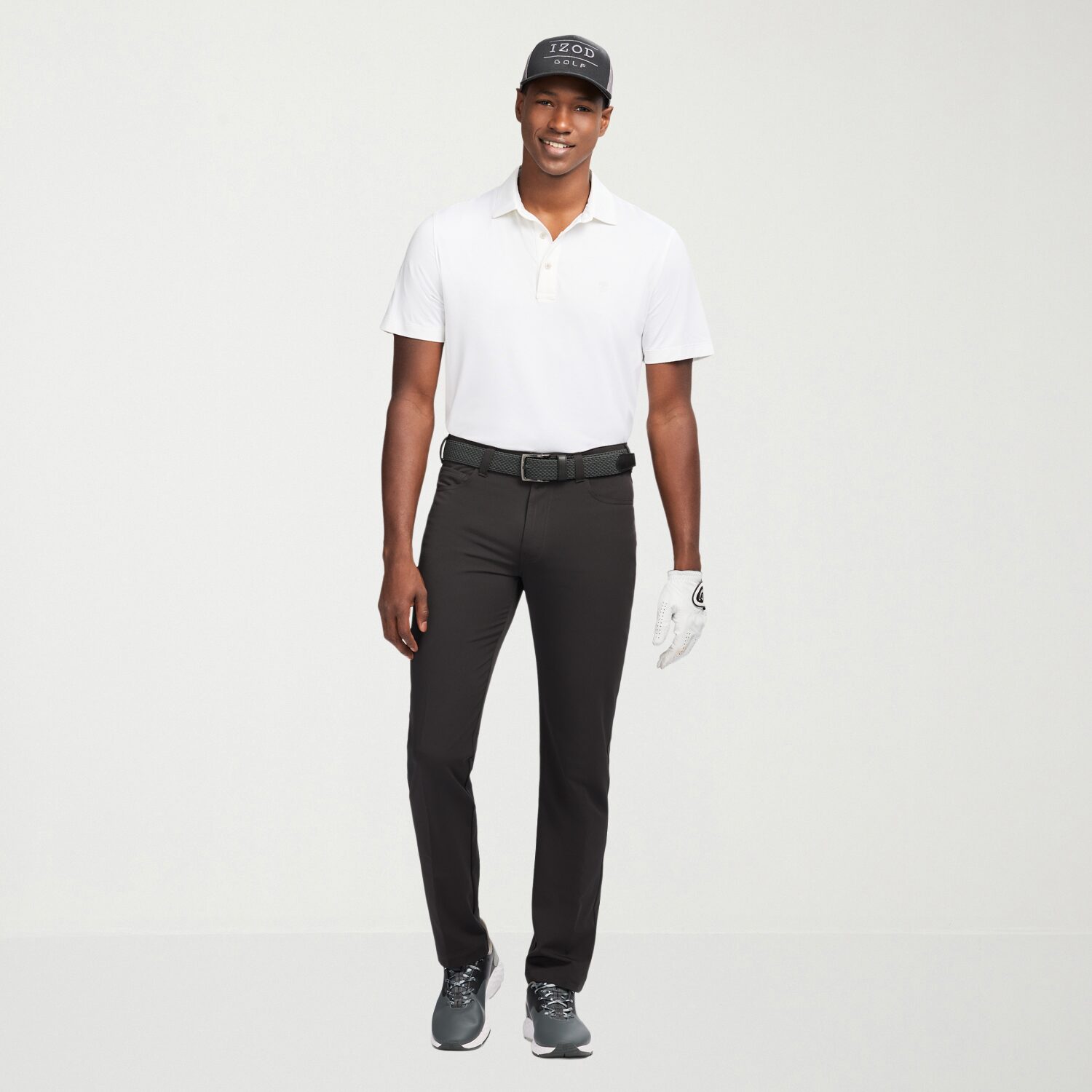 IZOD Swingflex 5 Pocket Dobby Mens Classic Fit Flat Front Pant