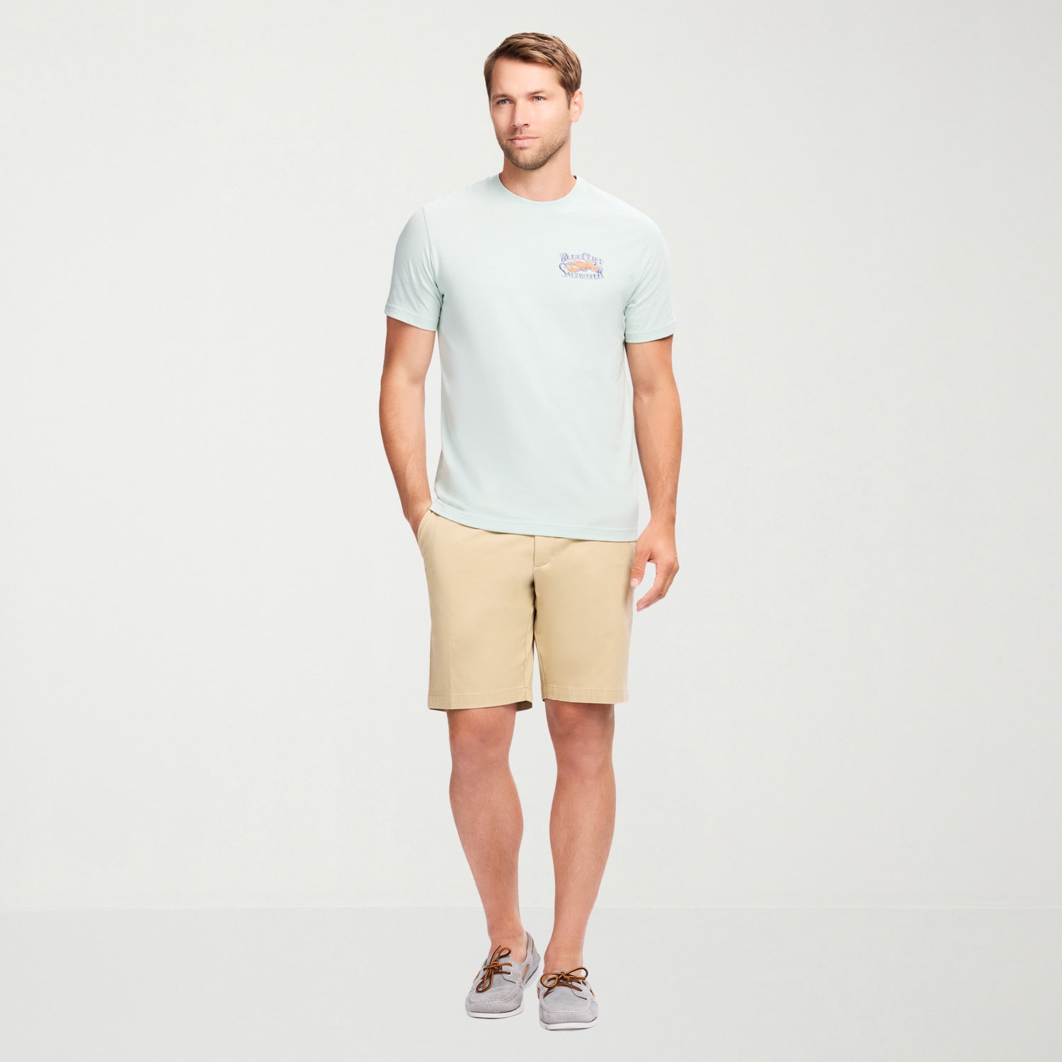 IZOD Saltwater Mens 9 1/2" STRETCH FABRIC Chino Short